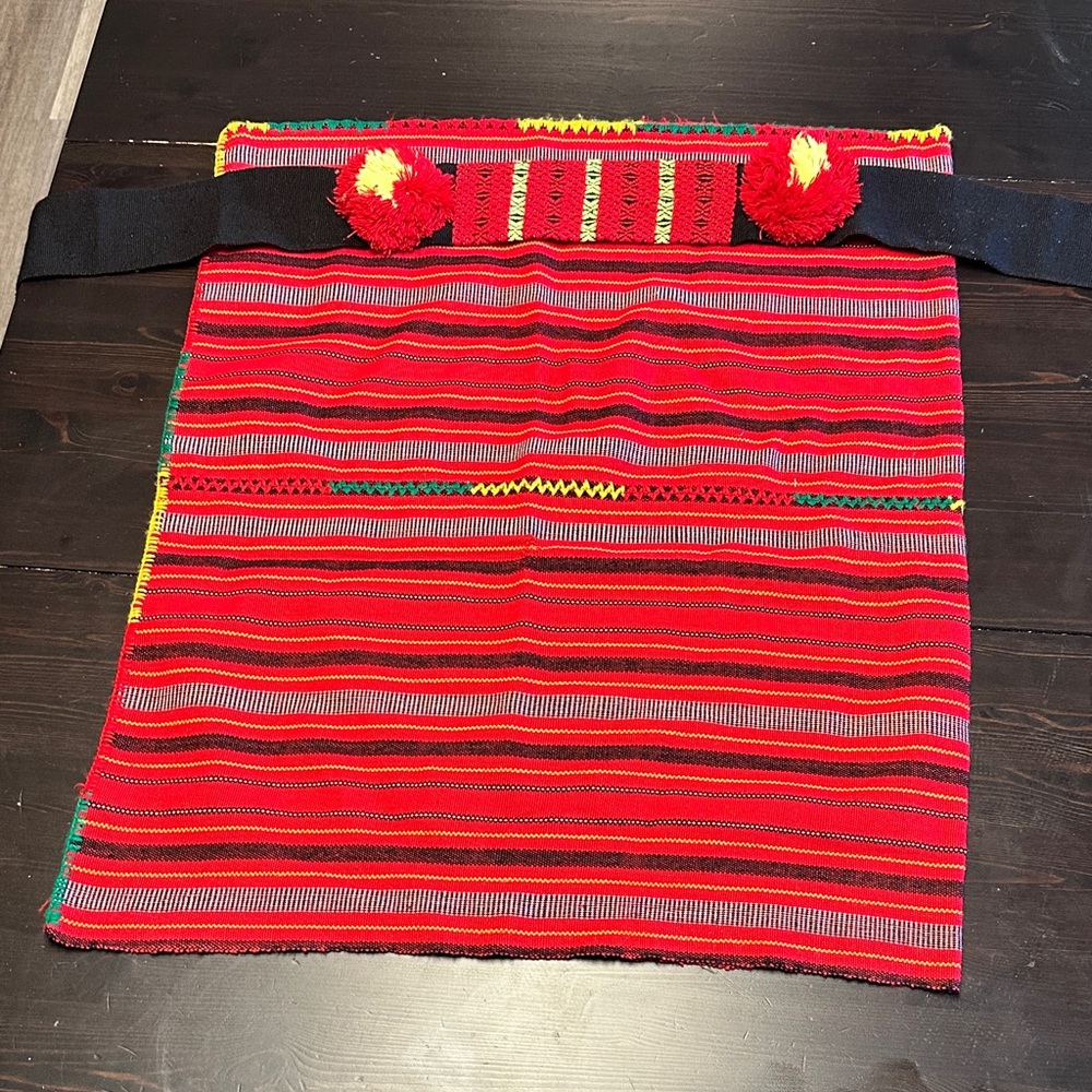 Vibrant Red and Black Skirt Set